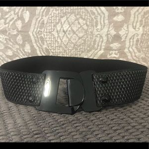 Suzi Roher Wide Leather Stretch Belt, Black, small